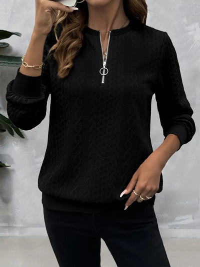 Zoe™ - Elegant Zip-Up Sweater For Comfort And Style