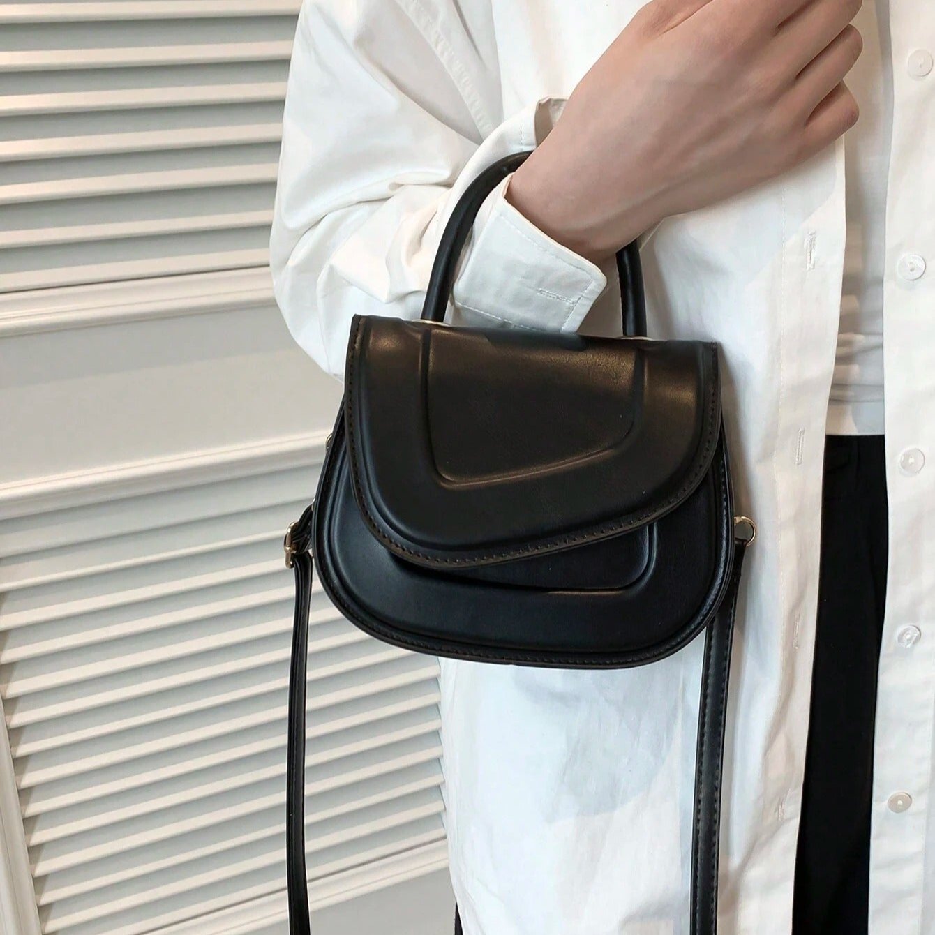 Charlotte™ Luxe Statement | Minimalist Saddle Bag