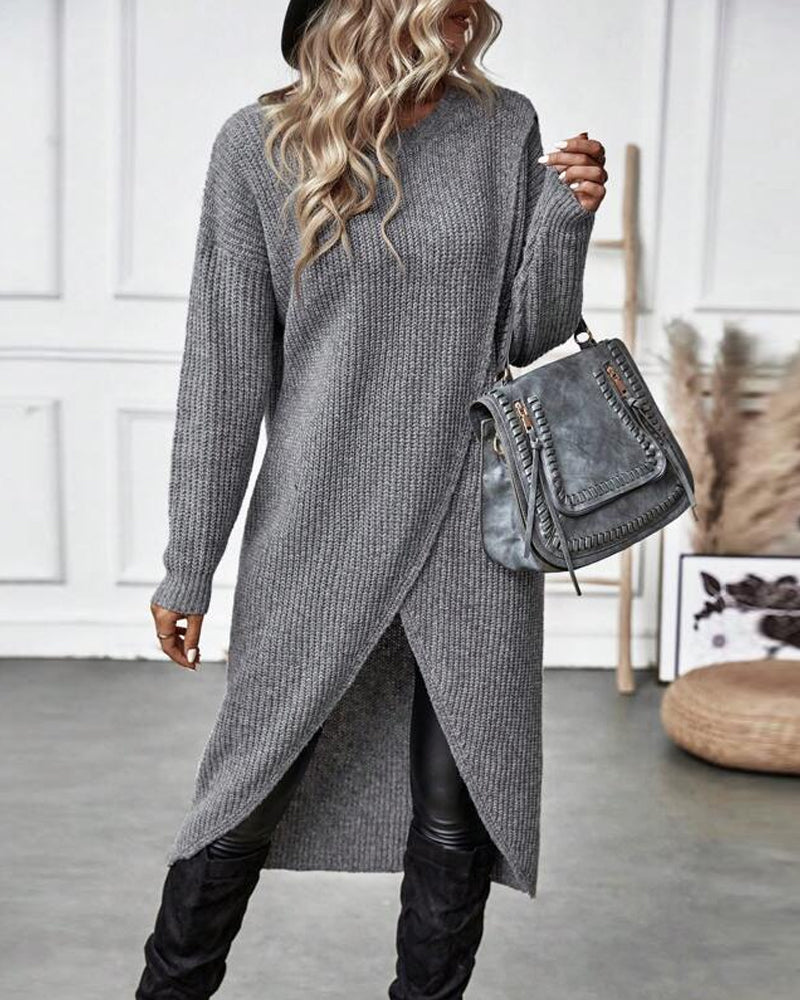 Addison™ - Comfortable Irregular Style Sweater Dress