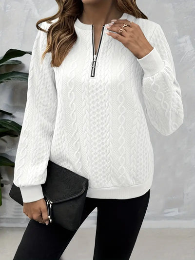 Zoe™ - Elegant Zip-Up Sweater For Comfort And Style