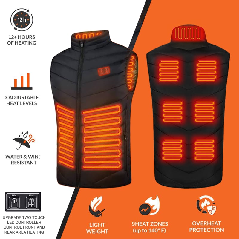 Layla™ - Upgraded Version Two-touch 15 Heat Zones LED Controller Heated Vest