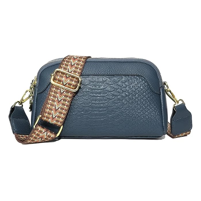 Olivia™ Elegant Allure | Croc-Pattern Mini Crossbody Bag