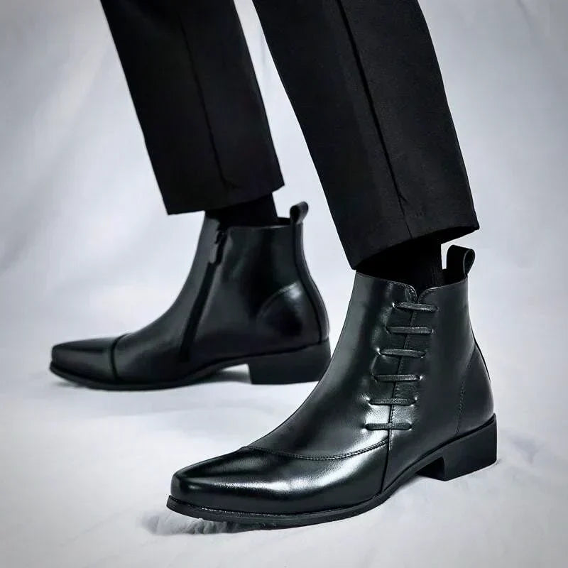 Samuel™ - Stylish Thatcher Leather Dress Boots