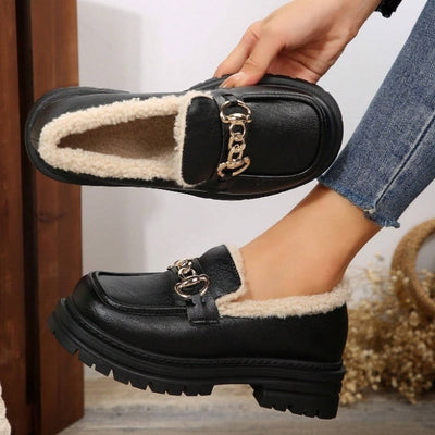 Ella™ - Warm Comfy Chunky Loafers with Fleece Lining