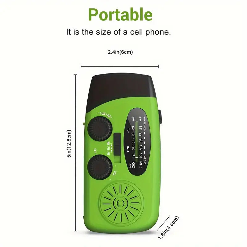 Emergency Hand Crank Radio with 2000mAh Power Bank