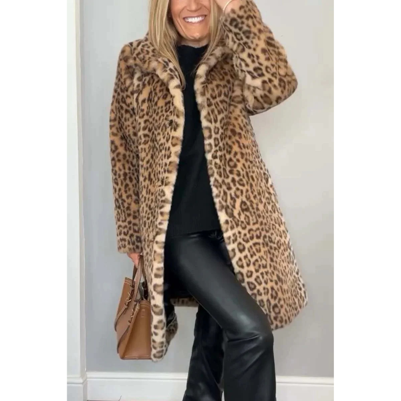 Riley™ - Elegant Stylish Leopard Print Coat