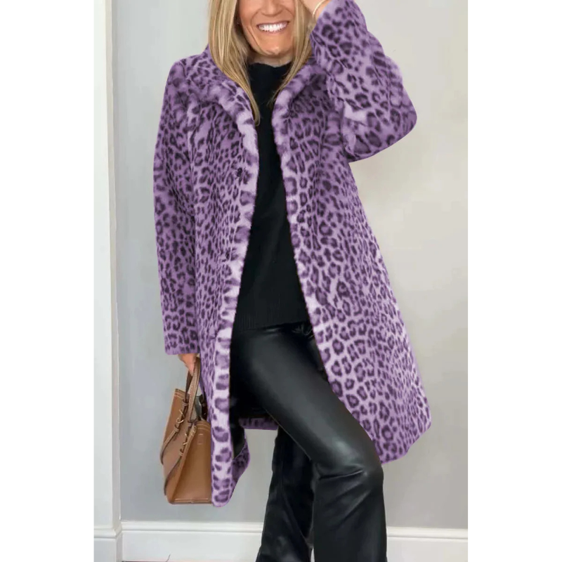 Riley™ - Elegant Stylish Leopard Print Coat