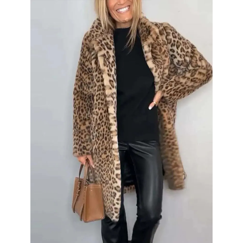 Riley™ - Elegant Stylish Leopard Print Coat