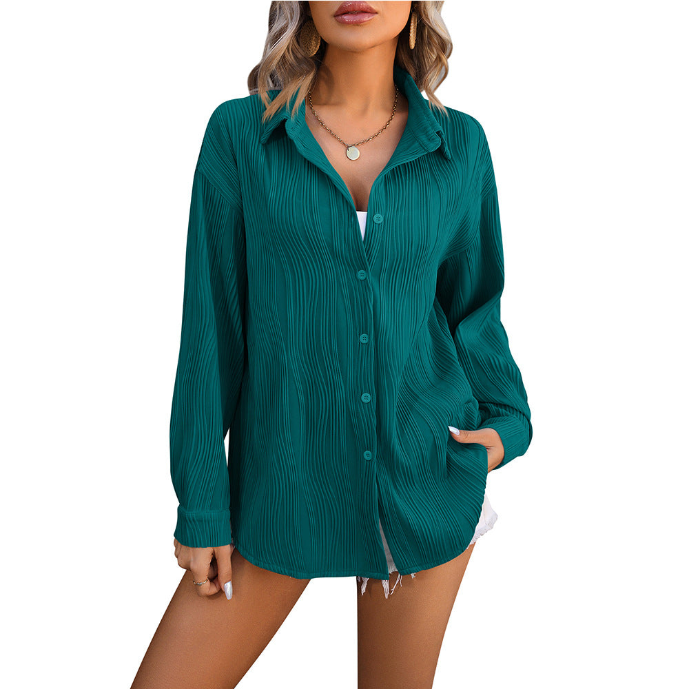 Lorena | Elegant spring summer long sleeve blouse