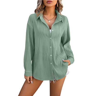 Lorena | Elegant spring summer long sleeve blouse