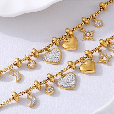 Zoe™ - Elegant Love Charm Bracelet