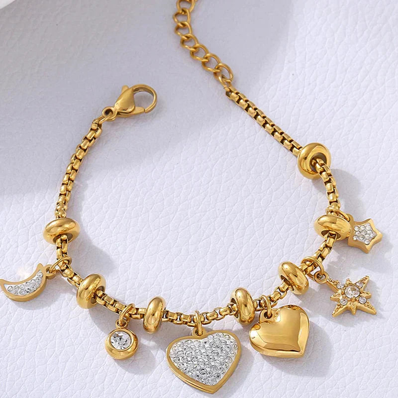 Zoe™ - Elegant Love Charm Bracelet