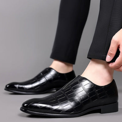 Noah™ - Stylish Stone Pattern Slip-on Leather Loafers