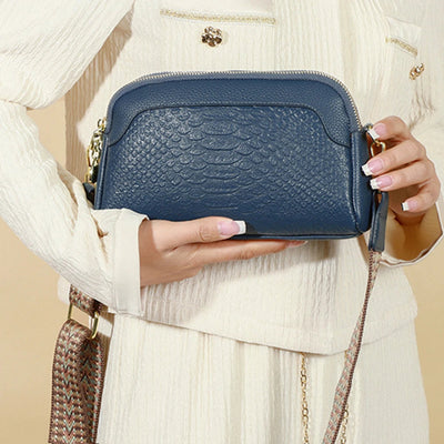 Olivia™ Elegant Allure | Croc-Pattern Mini Crossbody Bag