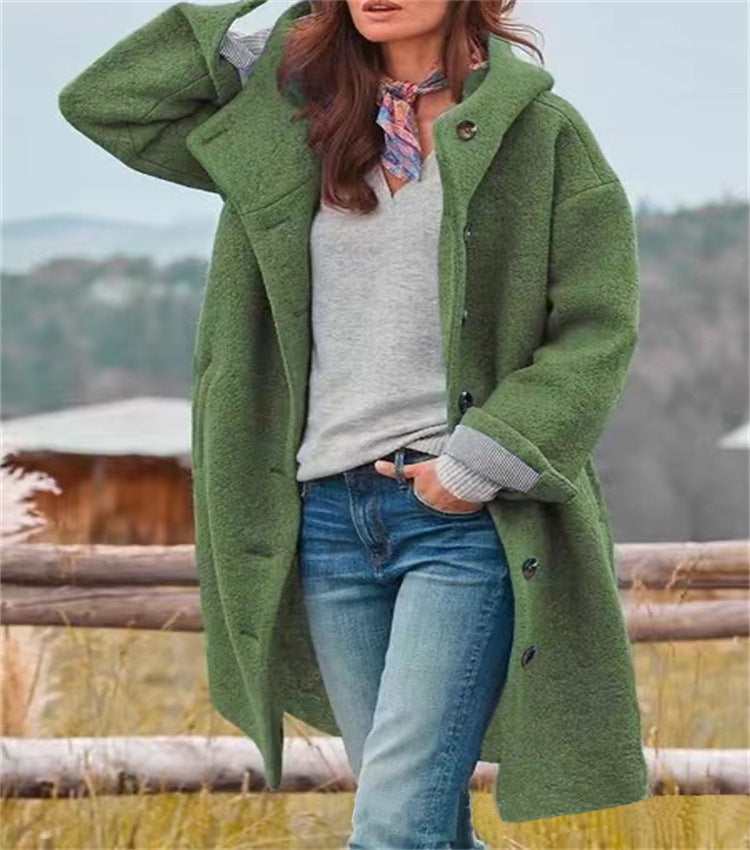 Aria™ - Sophisticated Warm Woolen Long Jacket