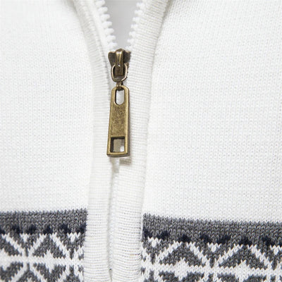 Henry™ - Stylish Fair Isle Half Zip Sweater