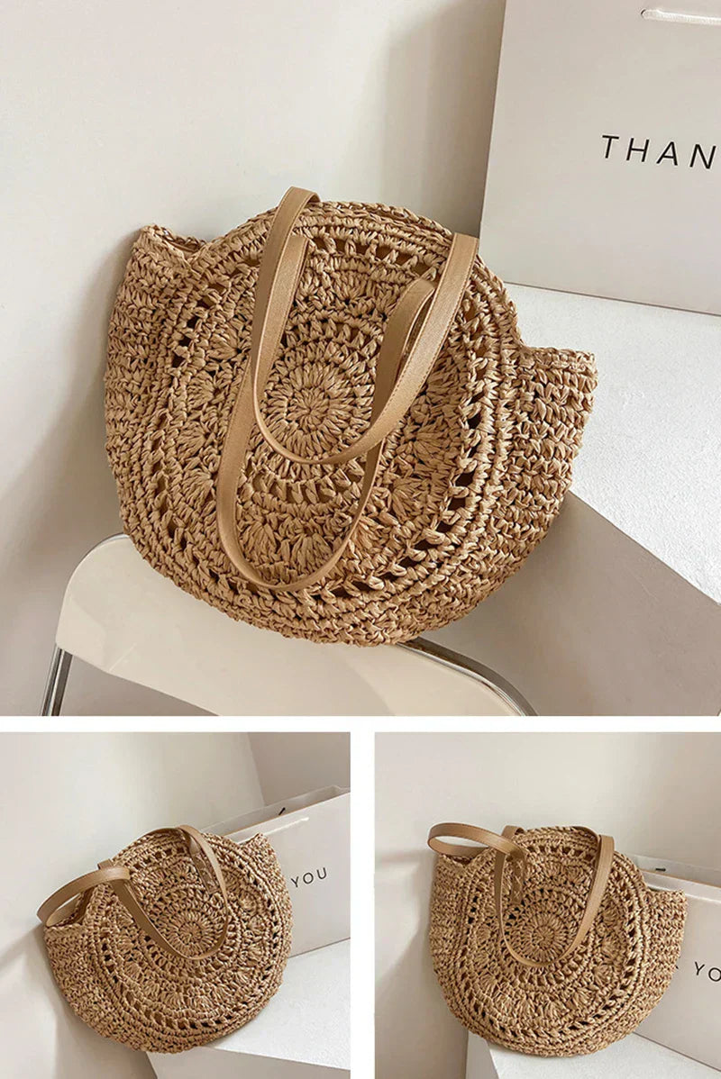 Hannah™ - Multifunctional Straw Handbag