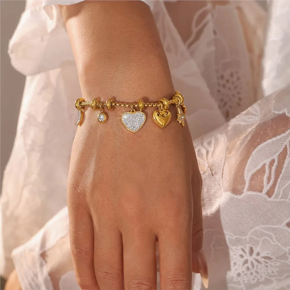 Zoe™ - Elegant Love Charm Bracelet