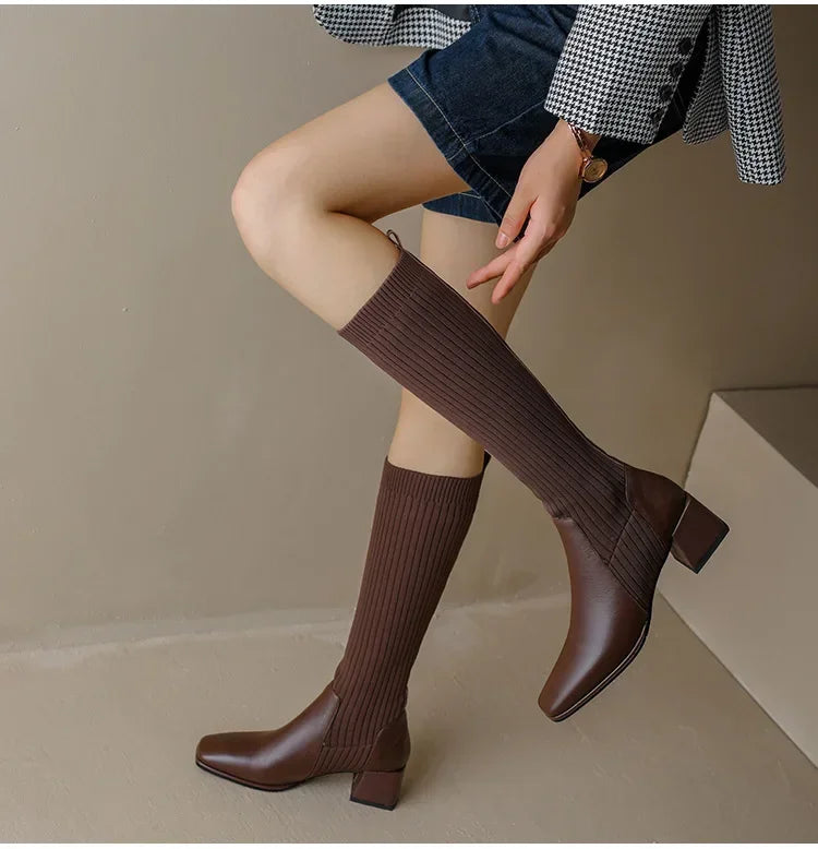 Abigail™ - Stylish Knitted Long Winter Boots