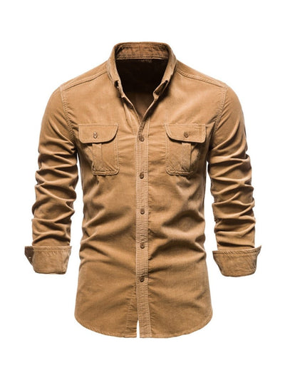 Samuel™ - Classic Comfortable Multi-Pocket Corduroy Long Sleeve Shirt