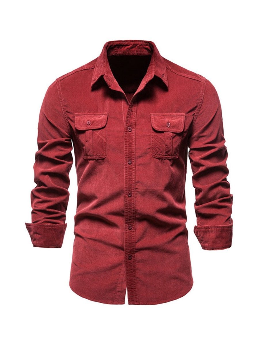 Samuel™ - Classic Comfortable Multi-Pocket Corduroy Long Sleeve Shirt