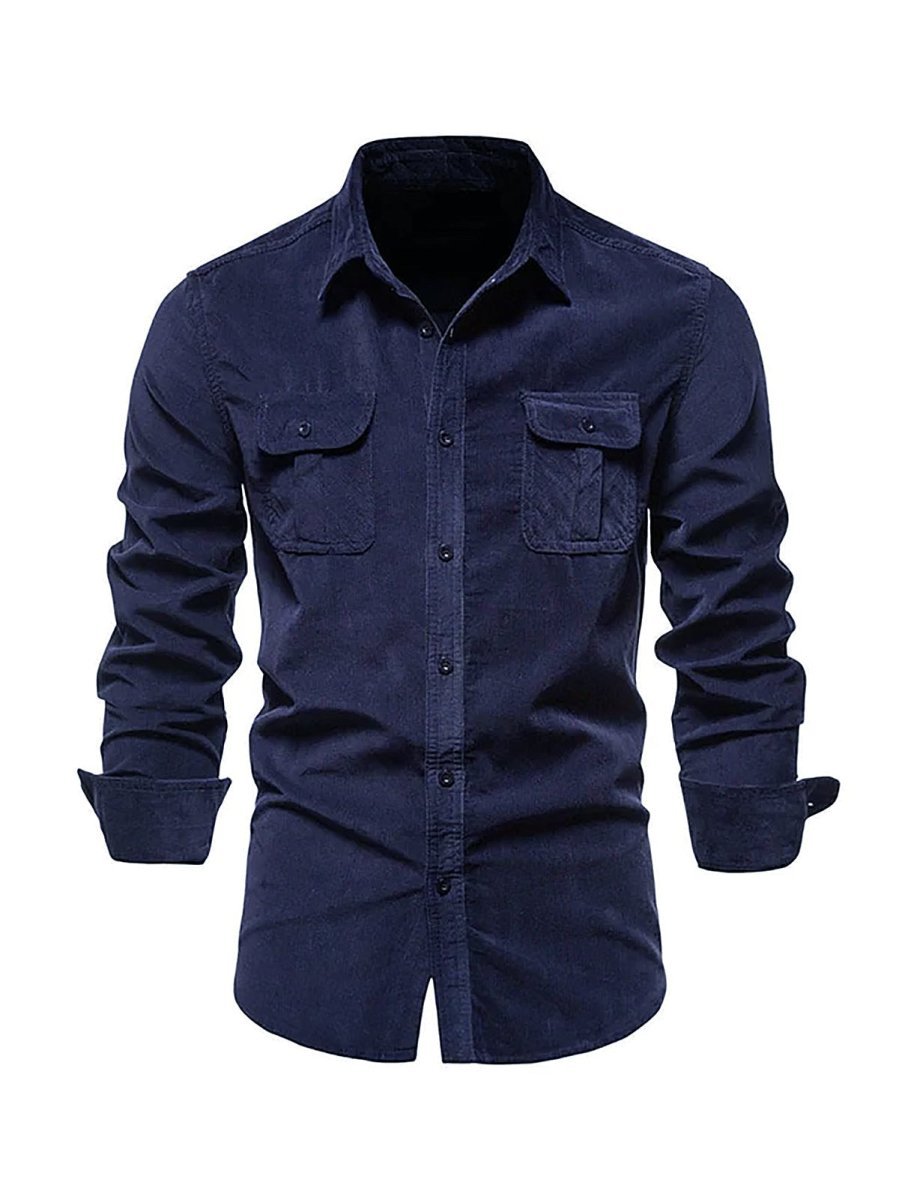 Samuel™ - Classic Comfortable Multi-Pocket Corduroy Long Sleeve Shirt