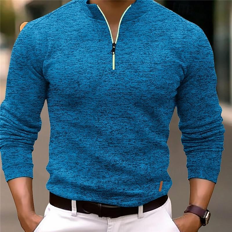 Liam™ - Stylish Stand Collar Long Sleeve Polo Shirt