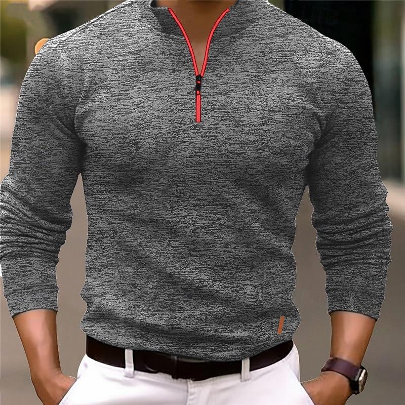 Liam™ - Stylish Stand Collar Long Sleeve Polo Shirt