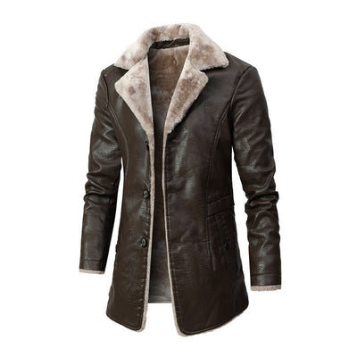 Noah™ - Elegant Leather Winter Coat