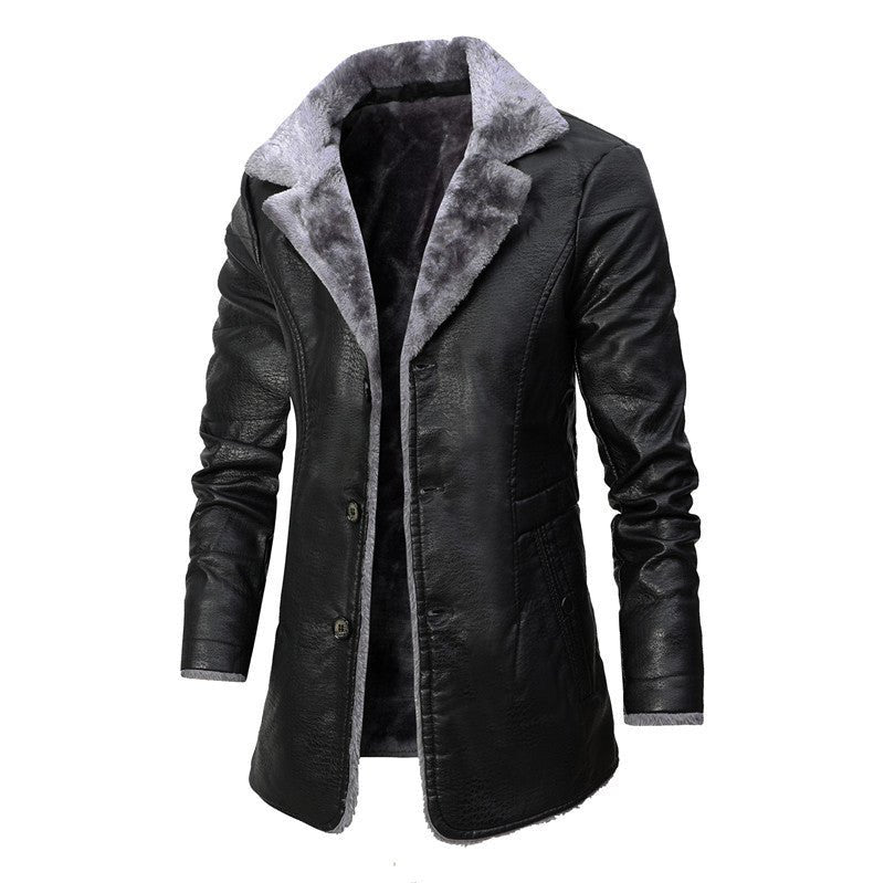 Noah™ - Elegant Leather Winter Coat