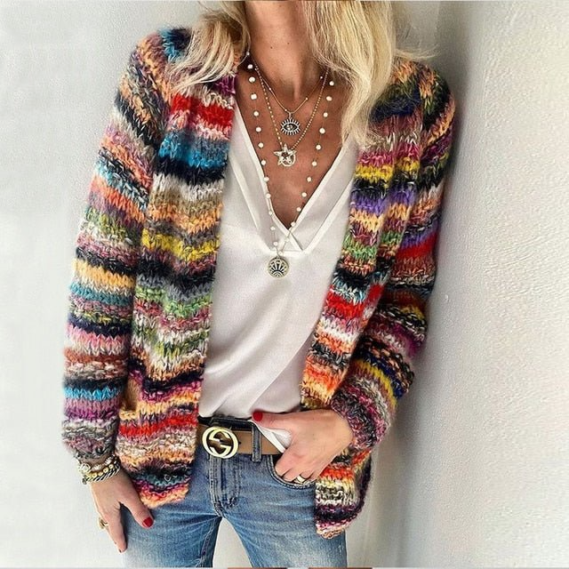 Layla™ - Super Soft, Multi-Colored Cardigan