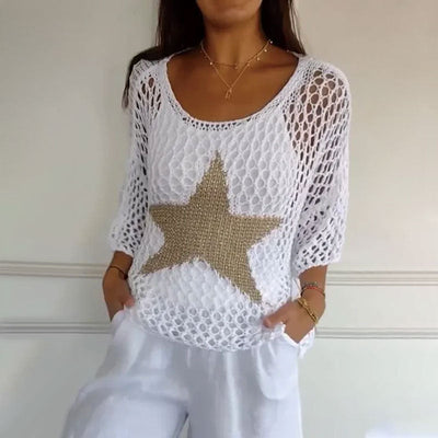 Harper™ - Modern Starry Knit Top