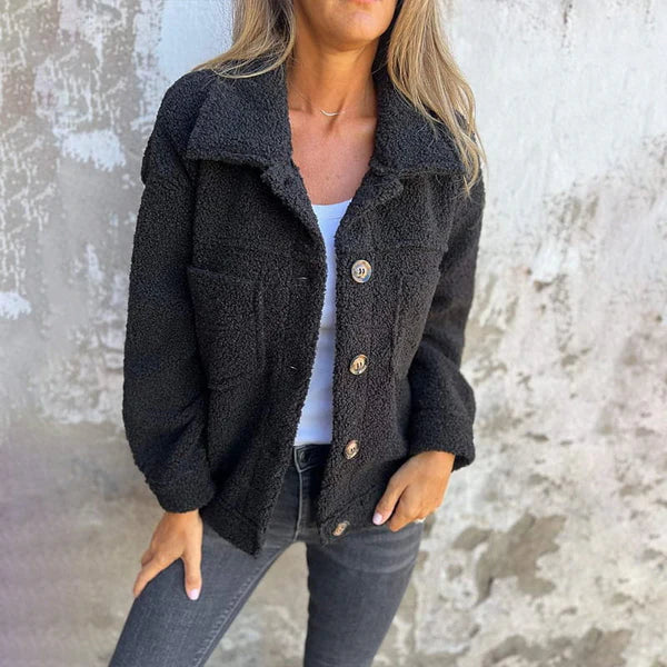 Zoe™ - Stylish Short Wool Jacket with Lapels