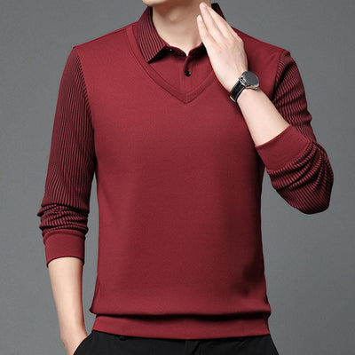 Julian™ - Elegant Striped Collar Two Piece Shirt