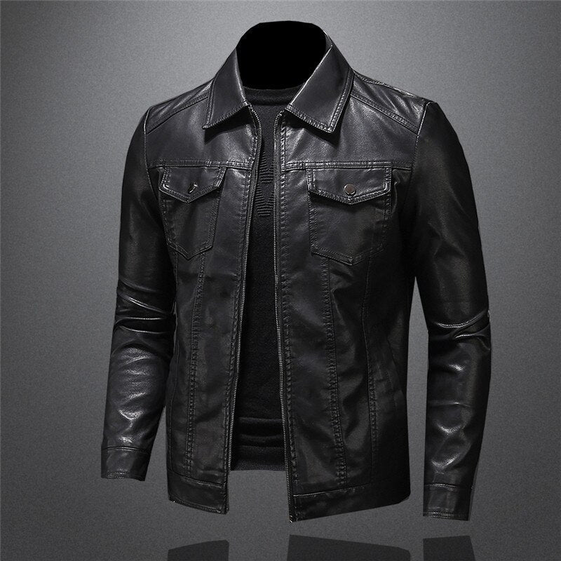 Caleb™ - Classic Comfortable Leather Jacket